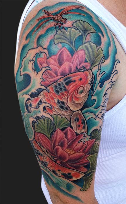 Tattoos - Koi fish half sleeve - 90086